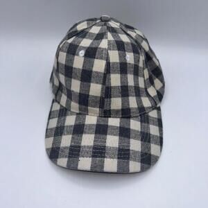 EUC Cocus Pocus Hat One Size Adjustable Snapback Baseball Cap Gray White Gingham